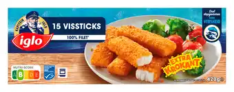 PLUS Iglo Vissticks 15 stuks aanbieding