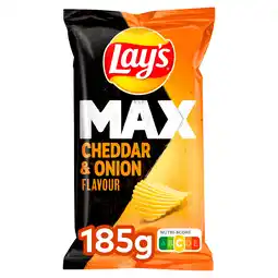 PLUS Lays Max Cheddar & Onion aanbieding