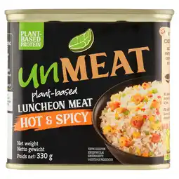 PLUS Un Meat Plant based lunchmeat hot & spicy aanbieding