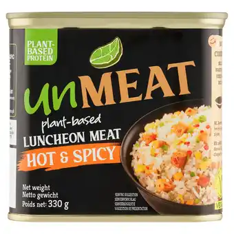 PLUS Un Meat Plant based lunchmeat hot & spicy aanbieding