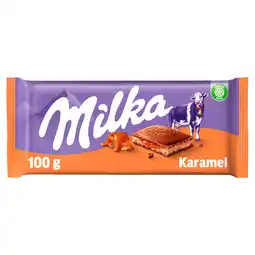PLUS Milka Chocoladereep karamel aanbieding