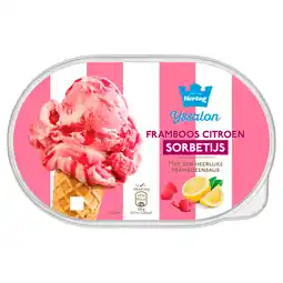 PLUS Hertog Ijssalon sorbetijs framboos citroen aanbieding