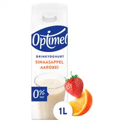 PLUS Optimel Drink Sinaasappel / Aardbei 0% vet aanbieding