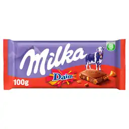 PLUS Milka Chocoladereep Daim aanbieding