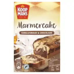 PLUS Koopmans Marmercake choco & vanillesmaak bakmix aanbieding