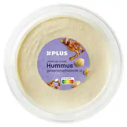 PLUS PLUS Hummus op brood gekarameliseerde Ui aanbieding