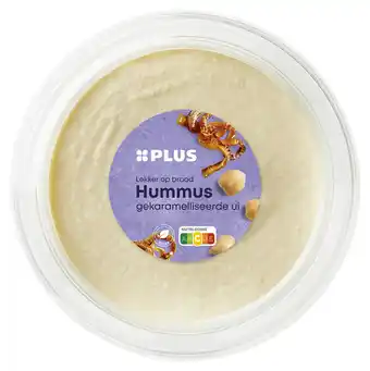 PLUS PLUS Hummus op brood gekarameliseerde Ui aanbieding