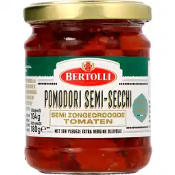 PLUS Bertolli Semi zongedroogde tomaten aanbieding