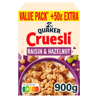 PLUS Quaker Cruesli Rozijn GVP aanbieding