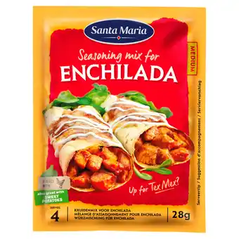 PLUS Santa maria Enchilada kruidenmix zak 30 gram aanbieding