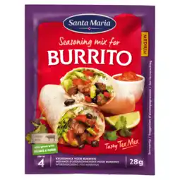 PLUS Santa maria Burrito kruidenmix zakje 30 gram aanbieding