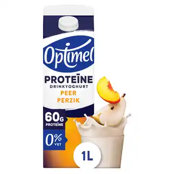 PLUS Optimel Drinkyoghurt Proteïne Peer Perzik aanbieding