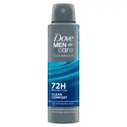 PLUS Dove For Men Anti-transpirant Spray Clean Comfort aanbieding
