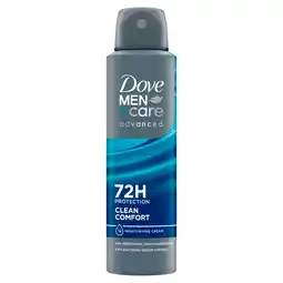 PLUS Dove For Men Anti-transpirant Spray Clean Comfort aanbieding