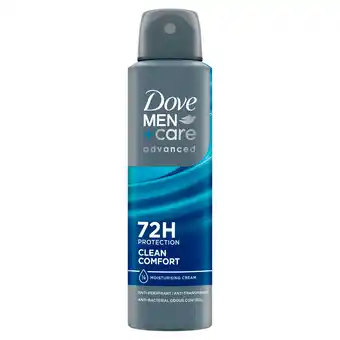 PLUS Dove For Men Anti-transpirant Spray Clean Comfort aanbieding