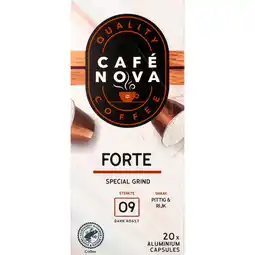 PLUS Café Nova Koffiecups espresso forte sterkte 9 aanbieding