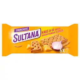 PLUS Sultana Crunchers Kaas/Ui aanbieding