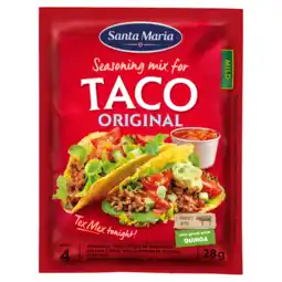 PLUS Santa maria Taco kruidenmix zakje 28 gram aanbieding