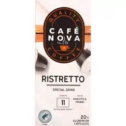 PLUS Café Nova Koffiecups ristretto sterkte 11 aanbieding