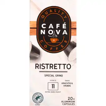PLUS Café Nova Koffiecups ristretto sterkte 11 aanbieding