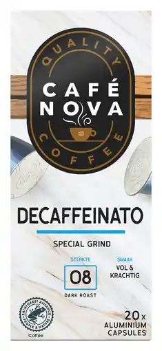 PLUS Café Nova Koffiecups decaffeinato sterkte 6 aanbieding