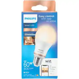 PLUS Philips Smart LED 60W A60 E27 warm-koelwit aanbieding