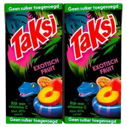 PLUS Taksi Exotisch fruit geen suiker 10-pack aanbieding