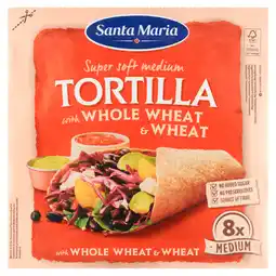 PLUS Santa maria Tortilla wrap met volkorentarwe M 8st aanbieding