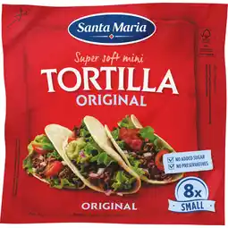PLUS Santa maria Tortilla wrap Original mini 8st aanbieding