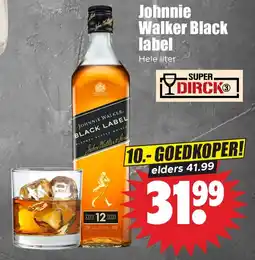 Dirk Johnnie walker black label aanbieding