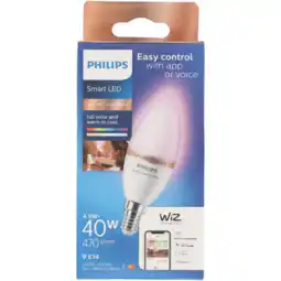 PLUS Philips Smart LED 40W E14 gekleurd licht aanbieding