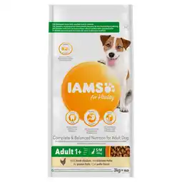 PLUS IAMS Brokken hond adult 1+ kip aanbieding
