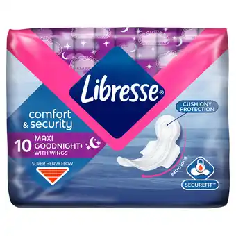 PLUS Libresse Maandverband maxi goodnight wing aanbieding