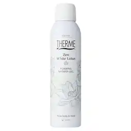 PLUS Therme Zen white lotus foaming shower aanbieding