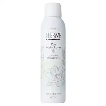 PLUS Therme Zen white lotus foaming shower aanbieding