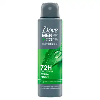 PLUS Dove For Men Anti-transpirant Spray Extra Fresh aanbieding
