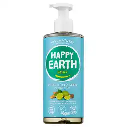 PLUS Happy Earth 100% Natuurlijke Handzeep Cedar Lime aanbieding