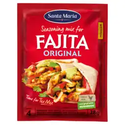 PLUS Santa maria Fajita kruidenmix zakje 28 gram aanbieding