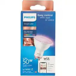 PLUS Philips Smart LED 50W GU10 gekleurd licht aanbieding