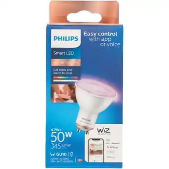 PLUS Philips Smart LED 50W GU10 gekleurd licht aanbieding