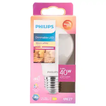 PLUS Philips LED 40W peer E27 mat dimbaar aanbieding