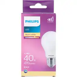 PLUS Philips LED bulb 40W E27 aanbieding