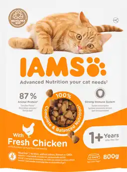 PLUS IAMS For vitality kat adult kip 1-7 jaar aanbieding