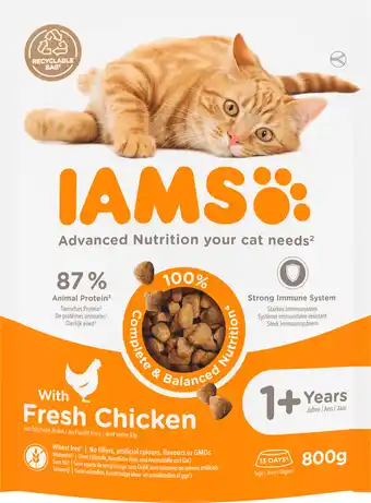 PLUS IAMS For vitality kat adult kip 1-7 jaar aanbieding