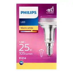 PLUS Philips LED spot R50 25W E14 aanbieding
