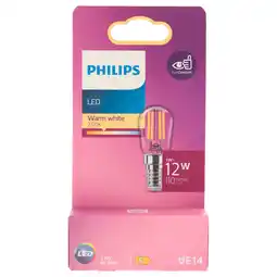 PLUS Philips LED Kogel classic 12W T25S E14 CL ND aanbieding