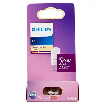 PLUS Philips LED capsule 20W G4 WW 12V ND SRT6 aanbieding