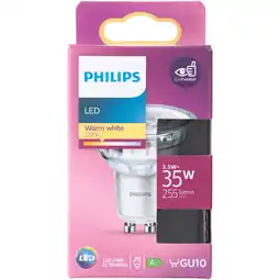 PLUS Philips LED 35W spot GU10 niet dimbaar aanbieding