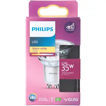 PLUS Philips LED 35W spot GU10 niet dimbaar aanbieding