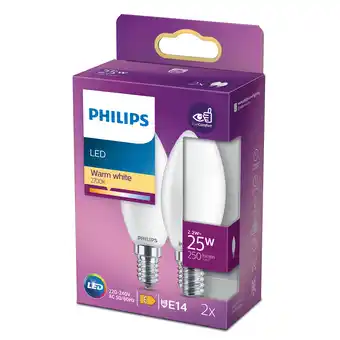 PLUS Philips LED 25W Kaars E14 FR aanbieding